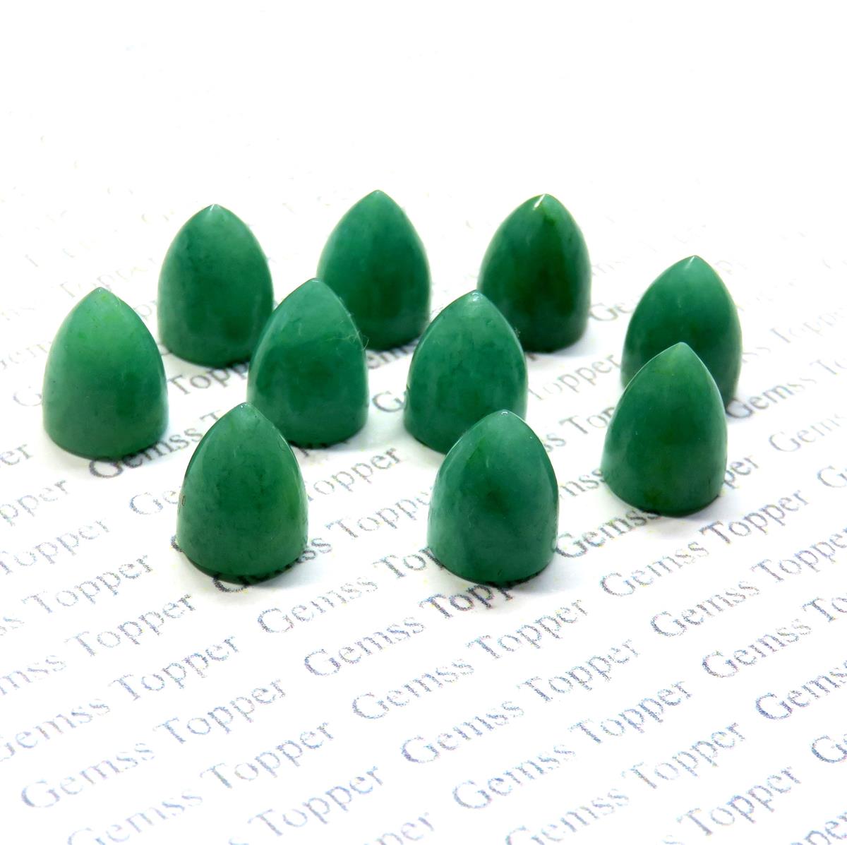 Emerald 8x10 mm Bullet Cabochon